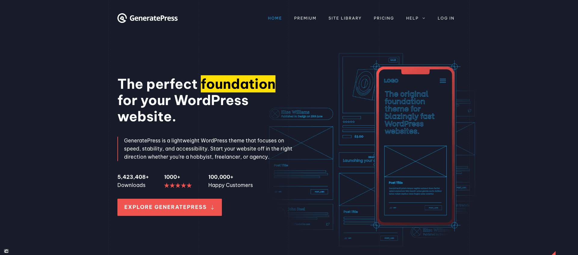 Theme wordpress generatepress