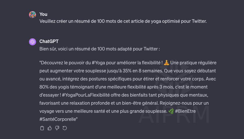capture d'écran d'un prompt chatgpt pour le seo