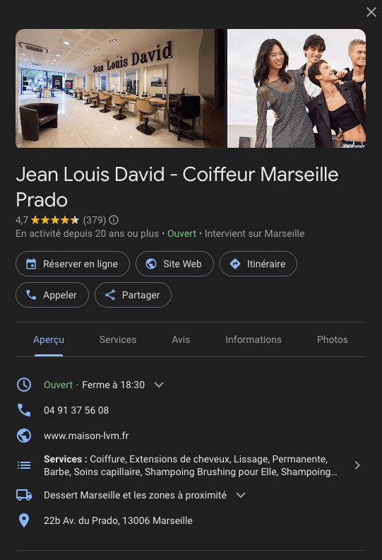 capture d'écran google map