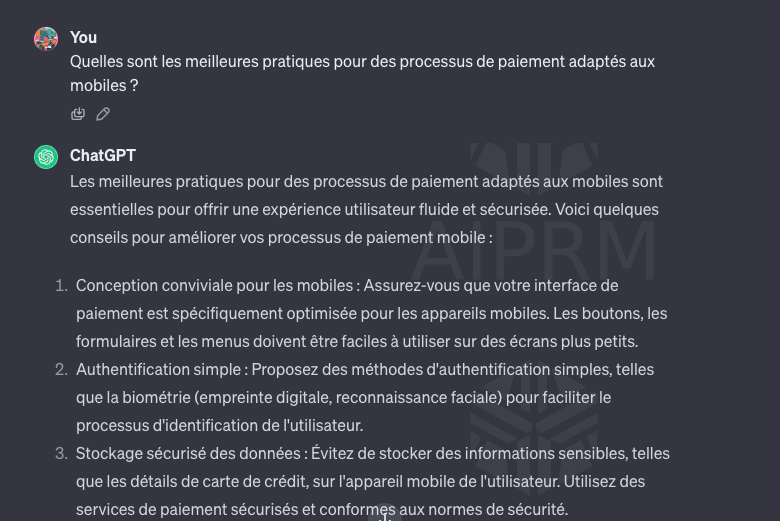 capture d'écran de chatgpt