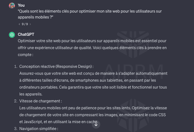 Exemple de prompt ChatGPT pour optimiser le SEO