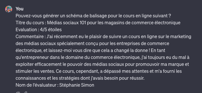 Générer un balisage schéma.org