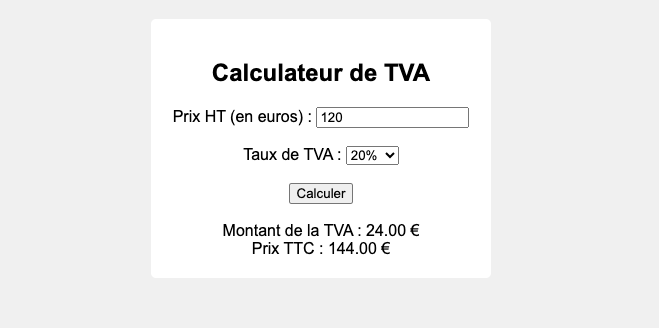 Prompt chatGPT pour un calcul de TVA